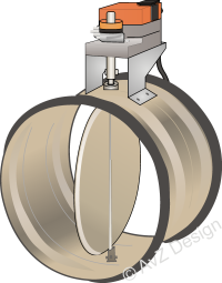 Ventilationsspjll med motor